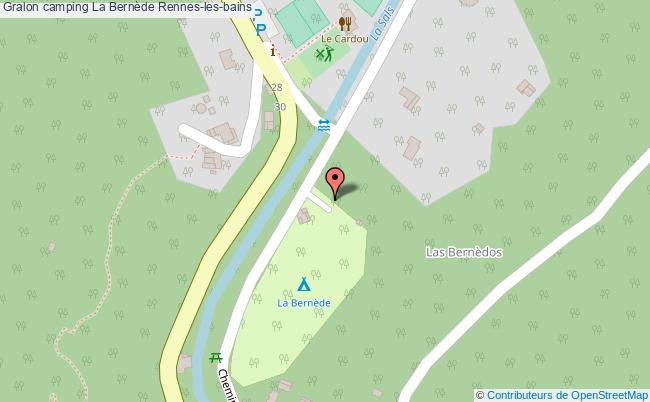 plan Camping La Bernède Rennes-les-bains