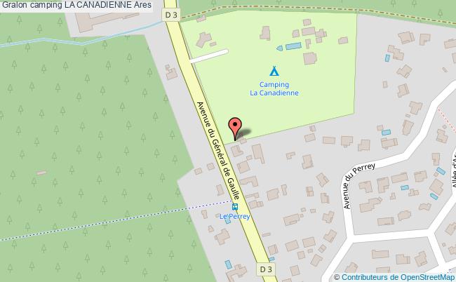 plan Camping La Canadienne Ares