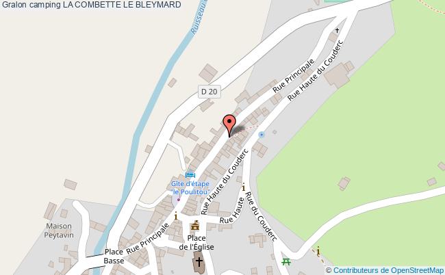 plan Camping La Combette LE BLEYMARD