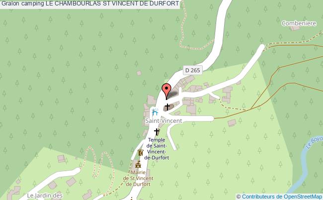 plan Camping Le Chambourlas ST VINCENT DE DURFORT