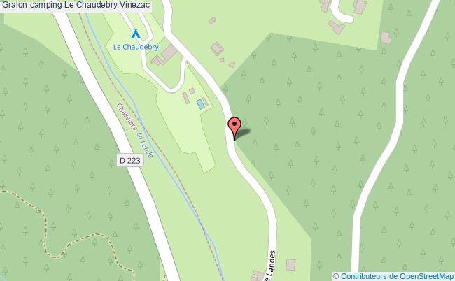 plan Camping Le Chaudebry Vinezac