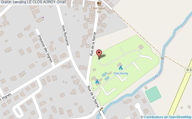 plan Camping Le Clos Auroy Orcet