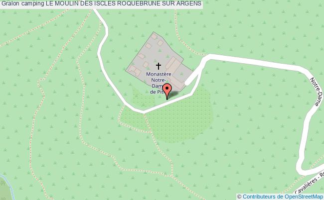 plan Camping Le Moulin Des Iscles ROQUEBRUNE SUR ARGENS