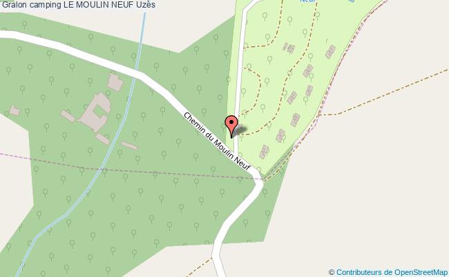 plan Camping Le Moulin Neuf Uzès