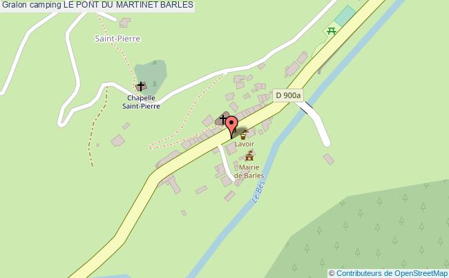 plan Camping Le Pont Du Martinet BARLES