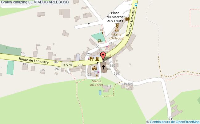 plan Camping Le Viaduc ARLEBOSC