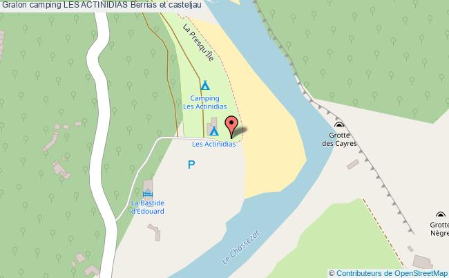 plan Camping Les Actinidias Berrias et casteljau