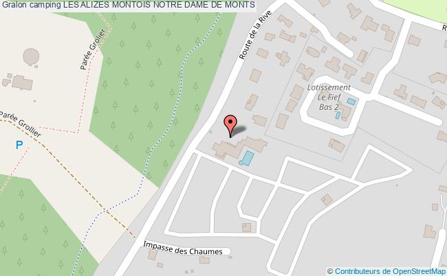 plan Camping Les Alizes Montois NOTRE DAME DE MONTS