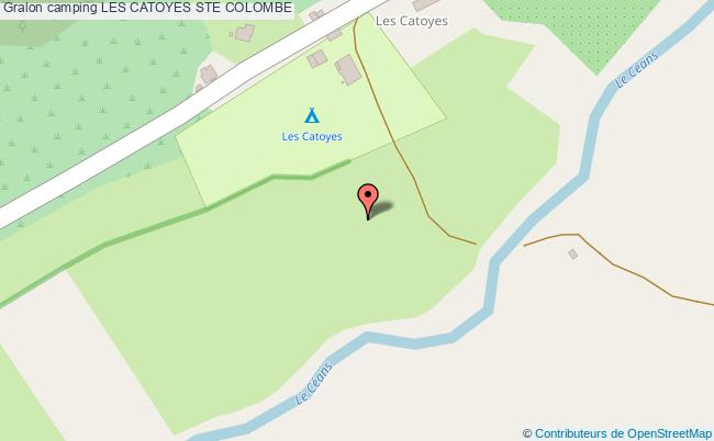 plan Camping Les Catoyes STE COLOMBE