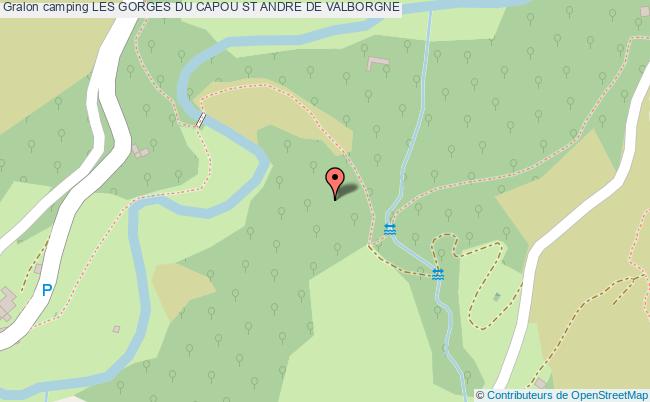 plan Camping Les Gorges Du Capou ST ANDRE DE VALBORGNE