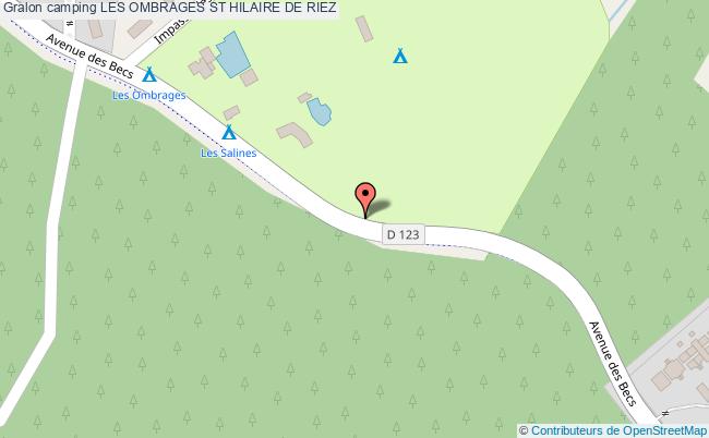 plan Camping Les Ombrages ST HILAIRE DE RIEZ