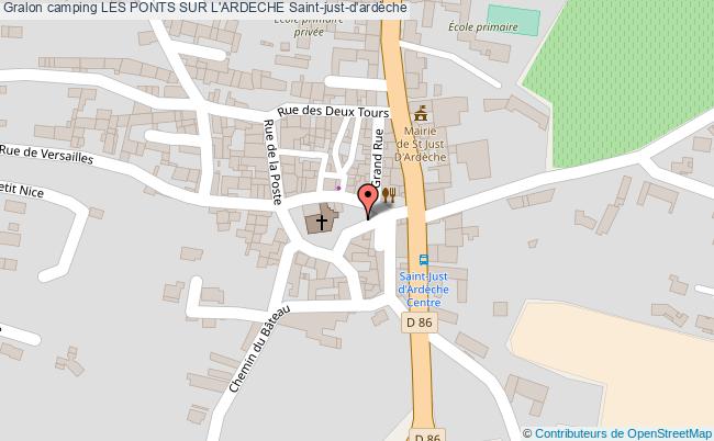 plan Camping Les Ponts Sur L'ardeche Saint-just-d'ardèche