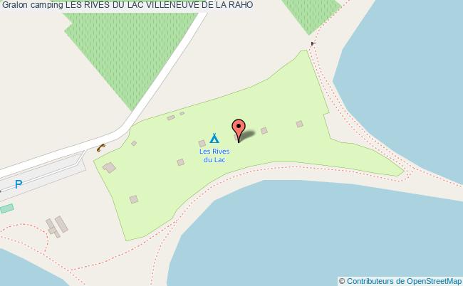 plan Camping Les Rives Du Lac VILLENEUVE DE LA RAHO