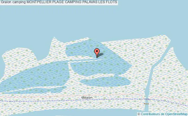 plan Montpellier Plage Camping PALAVAS LES FLOTS