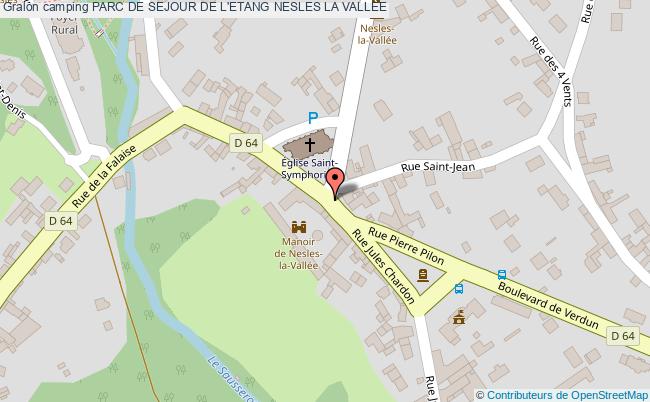plan Camping Parc De Sejour De L'etang NESLES LA VALLEE