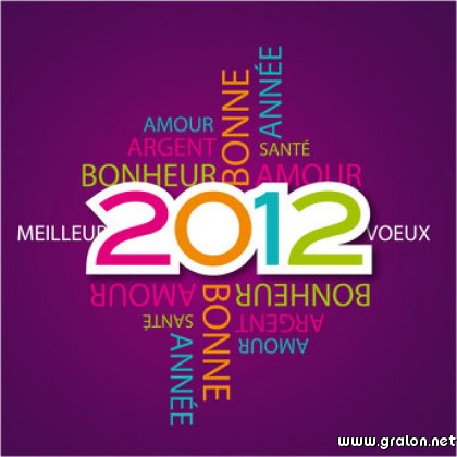 Carte bonne annee 2012 thème evenements
