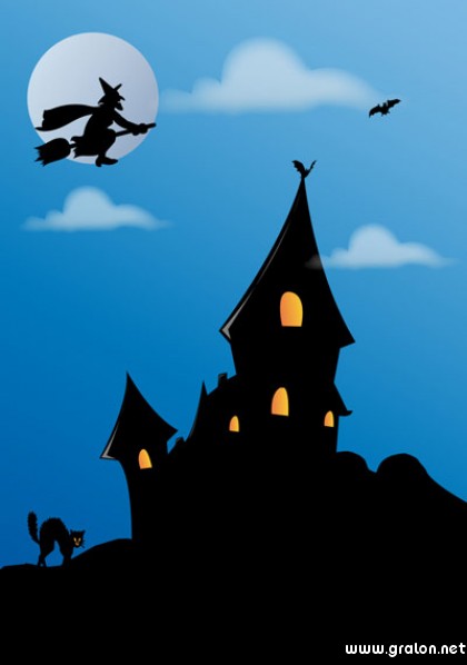 Carte effrayant halloween thème evenements