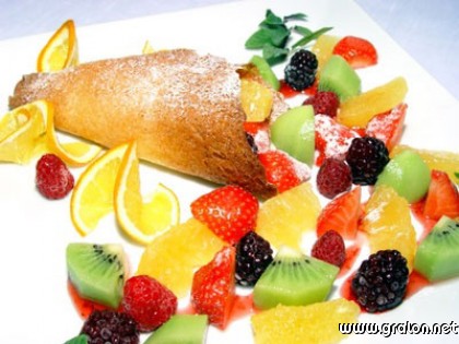Carte dessert fruit thème gastronomie
