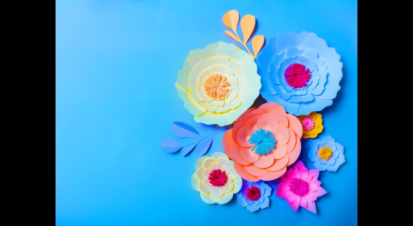 [1, 2, 3 créez] atelier créatif: fabrique des fleurs en papier