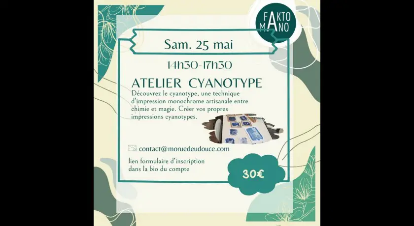 Atelier cyanotype - boutique collective fakto mano