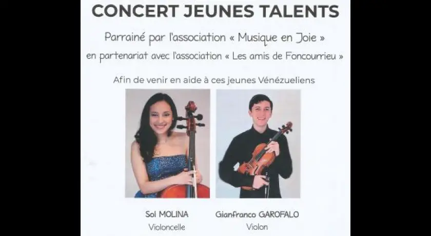 Concert à foncourrieu : violon et violoncelle