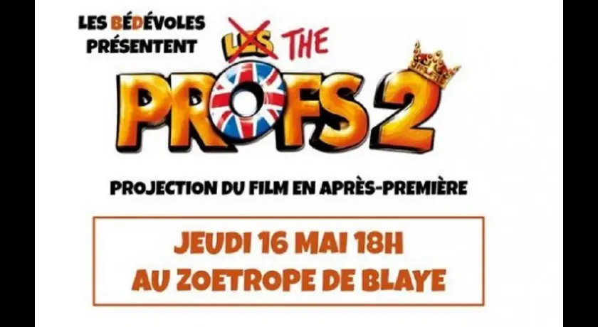 Festival bd&vin : projection du film "les profs 2" au zoétrope