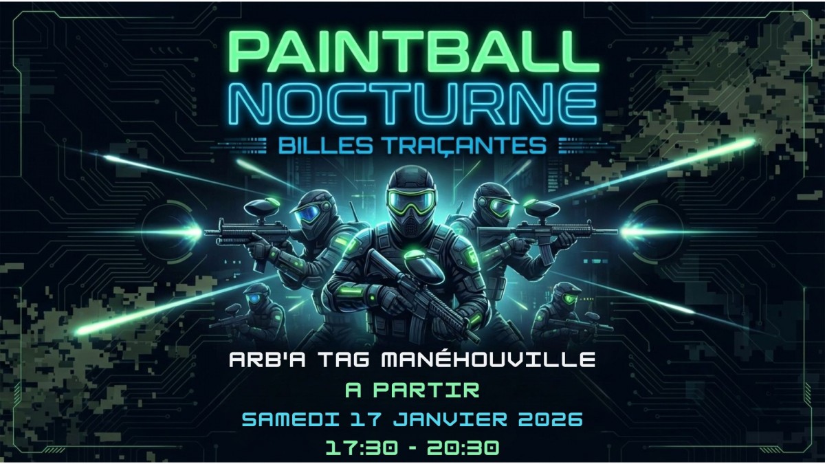 Paintball nocturne avec billes traçantes