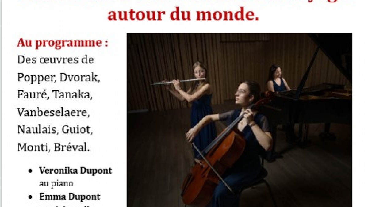 Trio piano, violoncelle et flûte traversière