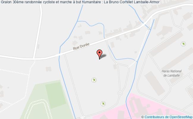 plan 30ème Randonnée Cycliste Et Marche à But Humanitaire : La Bruno Cornillet Lamballe
