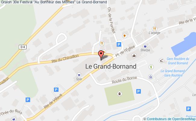 plan 32ème Festival "au Bonheur Des Mômes" Le Grand-Bornand