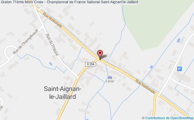 plan 71ème Moto Cross - Championnat De France National Saint-Aignan-le-Jaillard