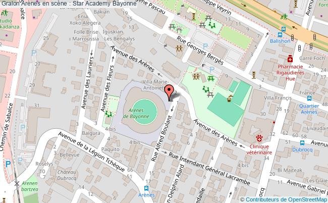 plan Arènes En Scène : Star Academy Bayonne