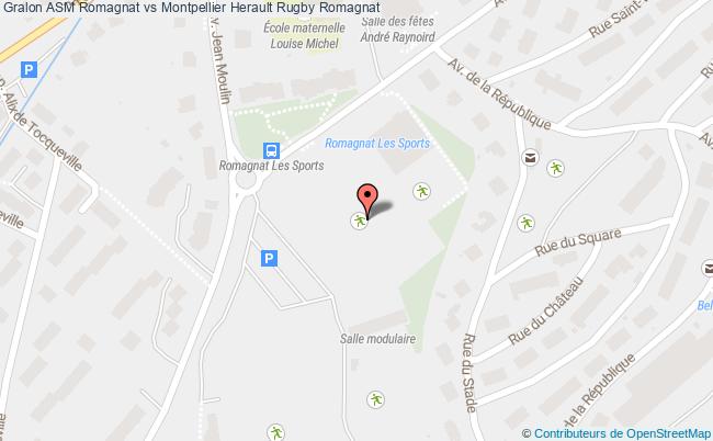 plan Asm Romagnat Vs Montpellier Herault Rugby Romagnat