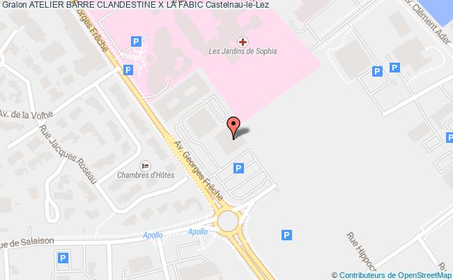 plan Atelier Barre Clandestine X La Fabic Castelnau-le-Lez