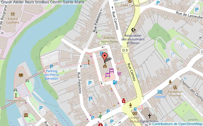 plan Atelier Fleurs Brodées Oloron-Sainte-Marie