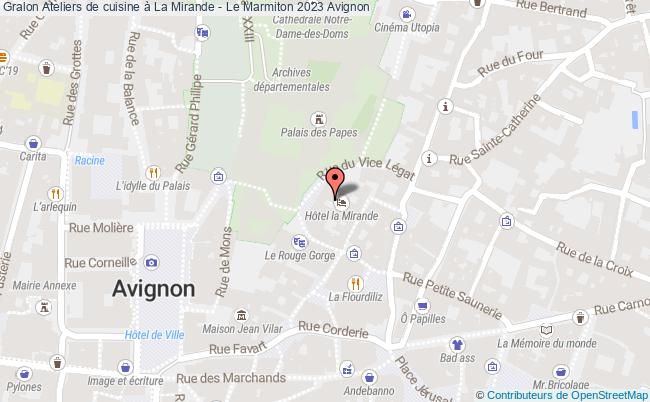 plan Ateliers De Cuisine à La Mirande - Le Marmiton 2023 Avignon