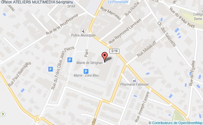 plan Ateliers Multimedia Sérignan