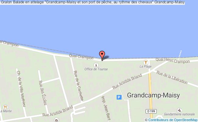 plan Balade En Attelage "grandcamp-maisy Et Son Port De Pêche, Au Rythme Des Chevaux" Grandcamp-Maisy
