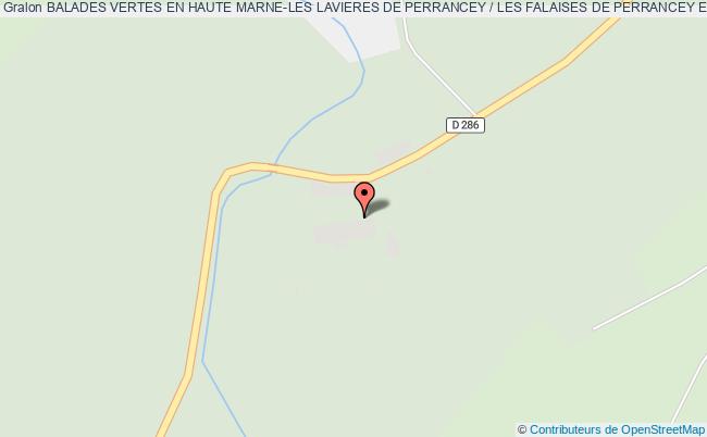 plan Balades Vertes En Haute Marne-les Lavieres De Perrancey / Les Falaises De Perrancey Et La Combe De Lanvau Perrancey-les-Vieux-Moulins