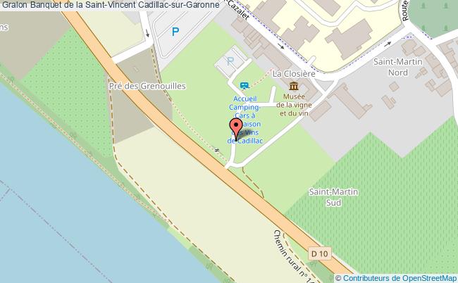 plan Banquet De La Saint-vincent Cadillac