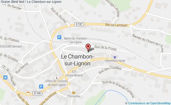 plan Blind Test ! Le Chambon-sur-Lignon
