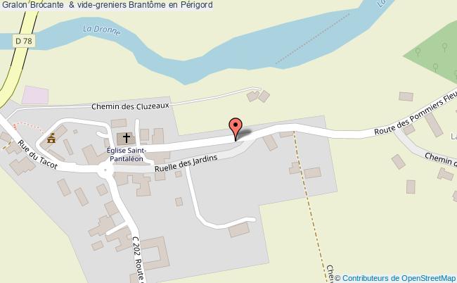 plan Brocante  & Vide-greniers Brantôme