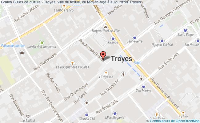 plan Bulles De Culture - Troyes, Ville Du Textile, Du Moyen-age à Aujourd'hui Troyes