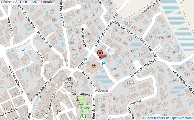 plan CafÉ Du Livre Loupian