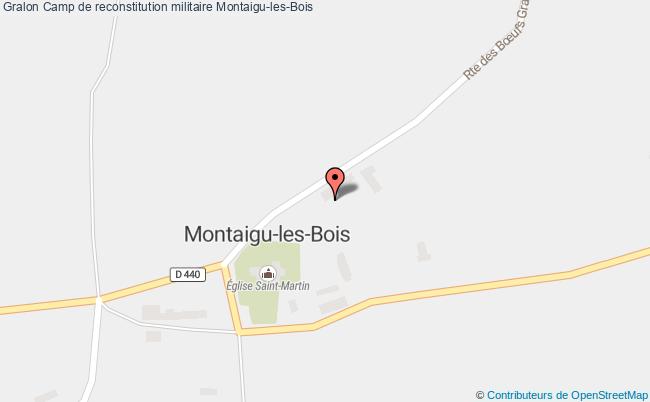 plan Camp De Reconstitution Militaire Montaigu-les-Bois