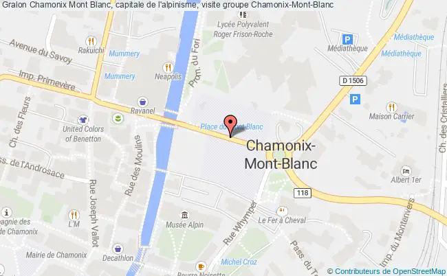 plan Chamonix Mont Blanc, Capitale De L'alpinisme : Visite Groupes Chamonix-Mont-Blanc