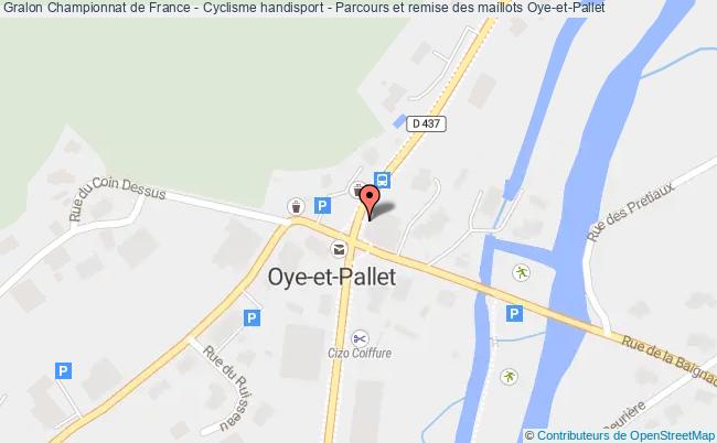 plan Championnat De France - Cyclisme Handisport - Parcours Et Remise Des Maillots Oye-et-Pallet