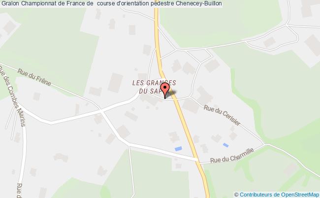 plan Championnat De France De  Course D'orientation Pédestre Chenecey-Buillon