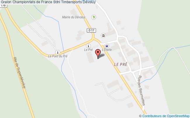plan Championnats De France Stihl Timbersports Agnières-en-Dévoluy