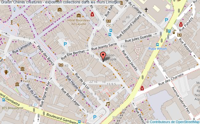 plan Chères Créatures - Exposition Collections Dans Les Murs Limoges